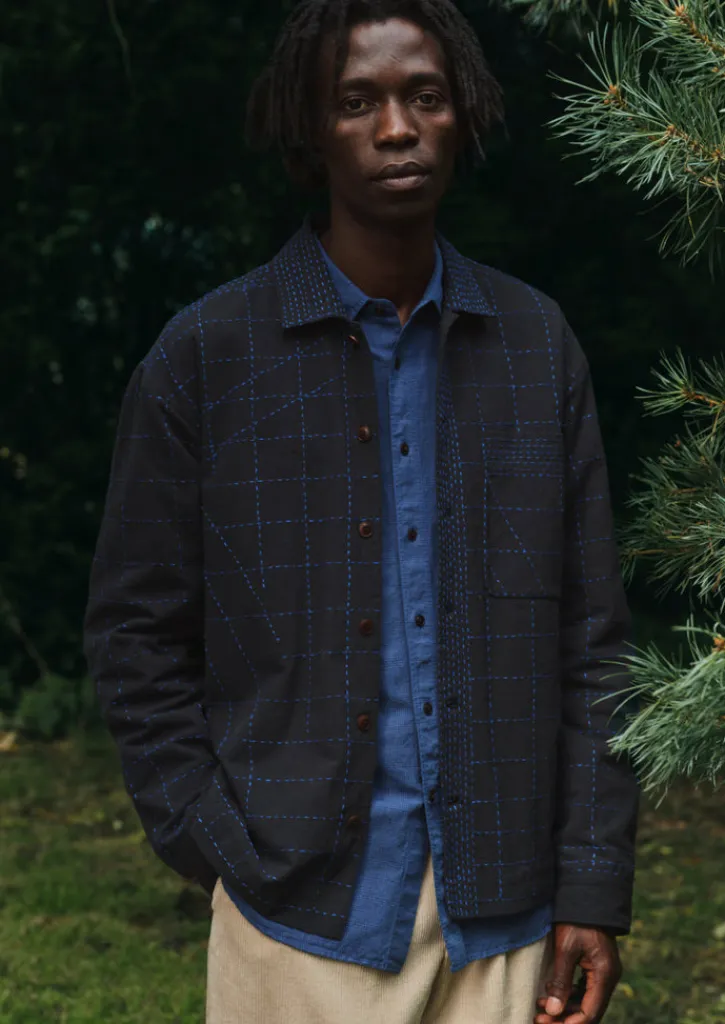 TOAST Abstract Embroidered Kantha Shirt- Shirts