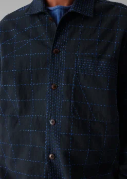 TOAST Abstract Embroidered Kantha Shirt- Shirts