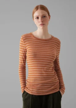 TOAST Agnes Stripe Wool Lyocell Tee-Women Jersey|Tops & Tees