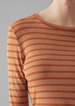TOAST Agnes Stripe Wool Lyocell Tee-Women Jersey|Tops & Tees