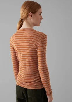 TOAST Agnes Stripe Wool Lyocell Tee-Women Jersey|Tops & Tees