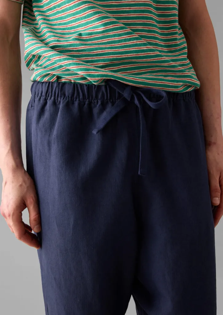 TOAST Alfie Garment Dyed Herringbone Trousers- Loungewear|Trousers