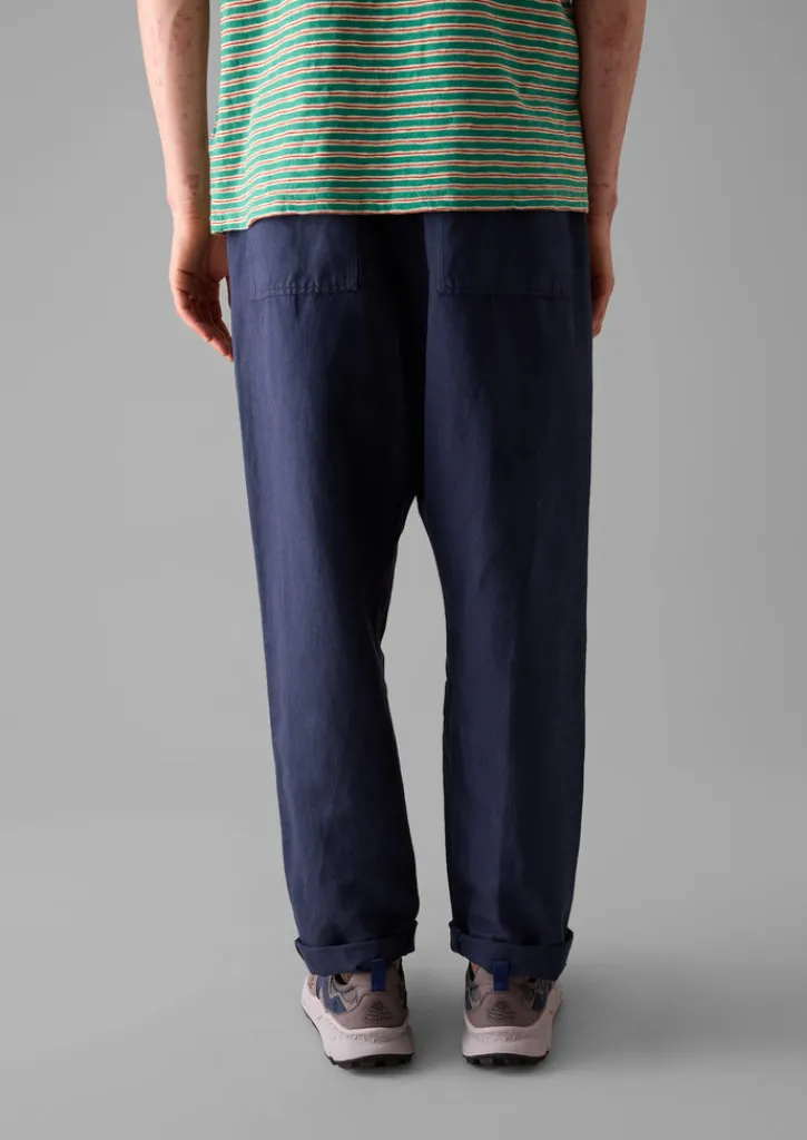 TOAST Alfie Garment Dyed Herringbone Trousers- Loungewear|Trousers
