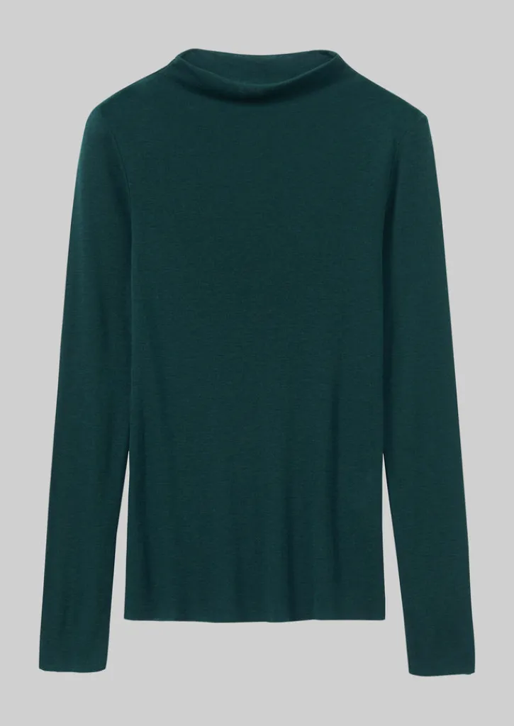 TOAST Aster Wool Lyocell High Neck Tee-Women Jersey|Tops & Tees