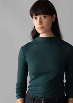 TOAST Aster Wool Lyocell High Neck Tee-Women Jersey|Tops & Tees