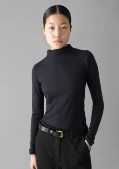 TOAST Aster Wool Lyocell High Neck Tee-Women Jersey|Tops & Tees