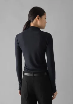 TOAST Aster Wool Lyocell High Neck Tee-Women Jersey|Tops & Tees