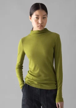 TOAST Aster Wool Lyocell High Neck Tee-Women Jersey|Tops & Tees
