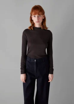 TOAST Aster Wool Lyocell High Neck Tee-Women Jersey|Tops & Tees