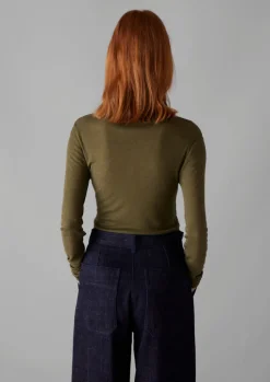 TOAST Aster Wool Lyocell High Neck Tee-Women Jersey|Tops & Tees