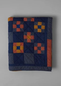 TOAST Astrid Check Patchwork Cotton Quilt- Textiles|Blankets & Throws