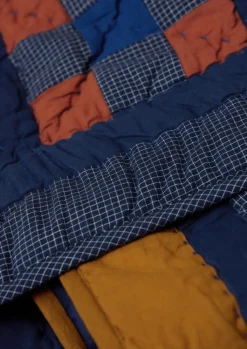 TOAST Astrid Check Patchwork Cotton Quilt- Textiles|Blankets & Throws