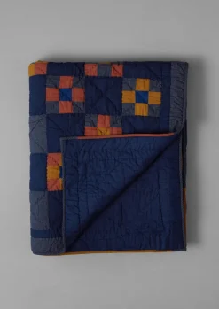 TOAST Astrid Check Patchwork Cotton Quilt- Textiles|Blankets & Throws