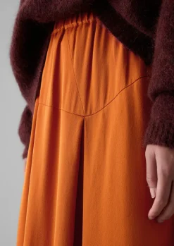 TOAST Asymmetric Satin Crepe Skirt-Women Skirts