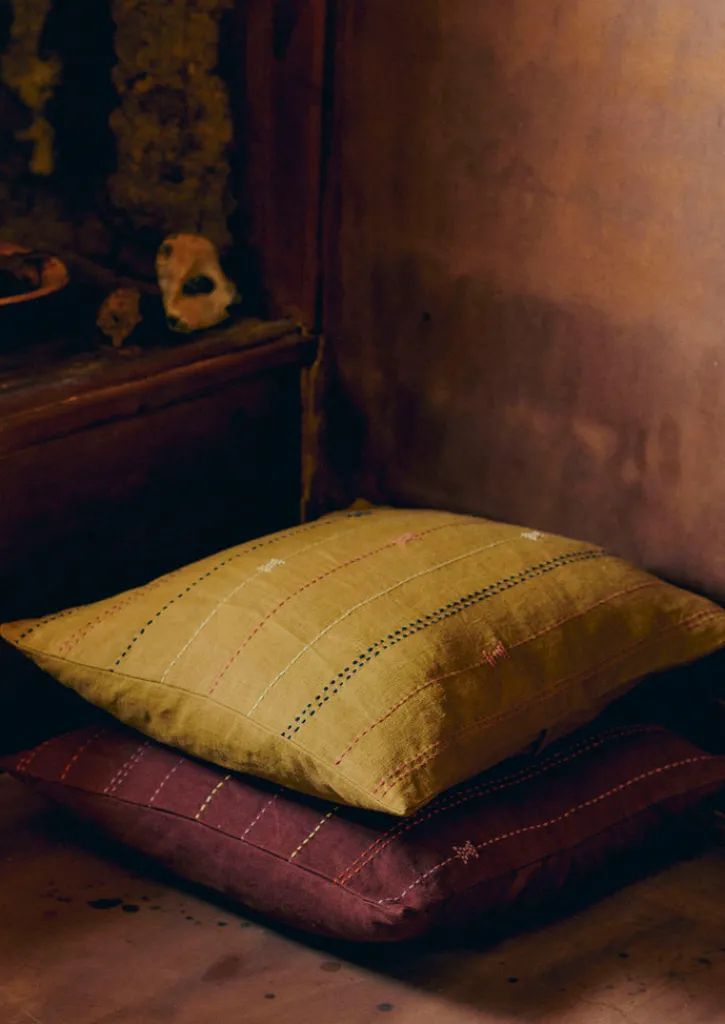 TOAST Basri Hand Embroidered Cushion Cover- Textiles|Cushions & Covers