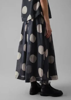 TOAST Batik Dot Pleated Skirt-Women Skirts