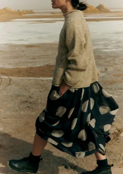 TOAST Batik Dot Pleated Skirt-Women Skirts