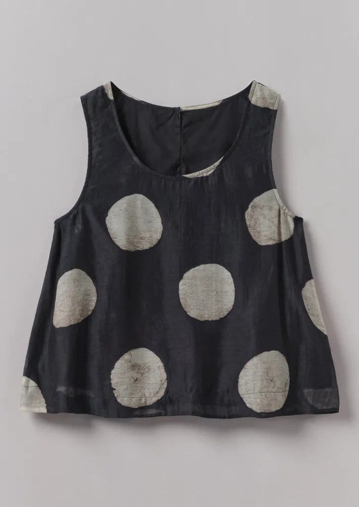 TOAST Batik Dot Print Tank Top-Women Tops & Tees