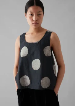 TOAST Batik Dot Print Tank Top-Women Tops & Tees