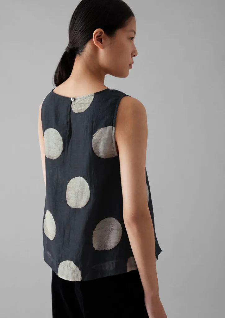 TOAST Batik Dot Print Tank Top-Women Tops & Tees
