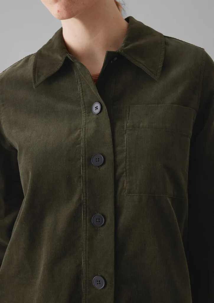 TOAST Baya Patch Pocket Organic Cord Shirt-Women Cord|Workwear