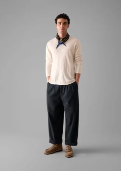 TOAST Bill Cotton Wide Leg Trousers- Trousers