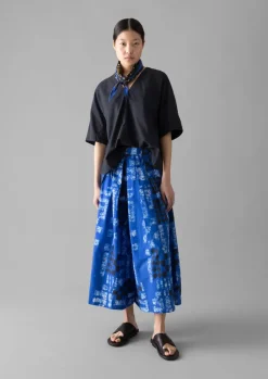TOAST Block Print Batik Cotton Culottes-Women Skirts|Trousers