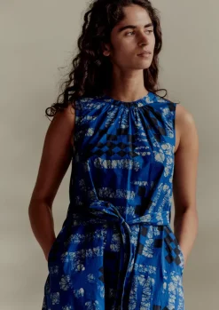 TOAST Block Print Batik Poplin Dress-Women Dresses