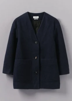 TOAST Boiled Wool Short Coat-Women Coats & Jackets