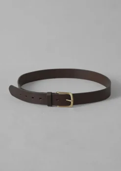 TOAST Brass Buckle Leather Belt- Bags & Belts