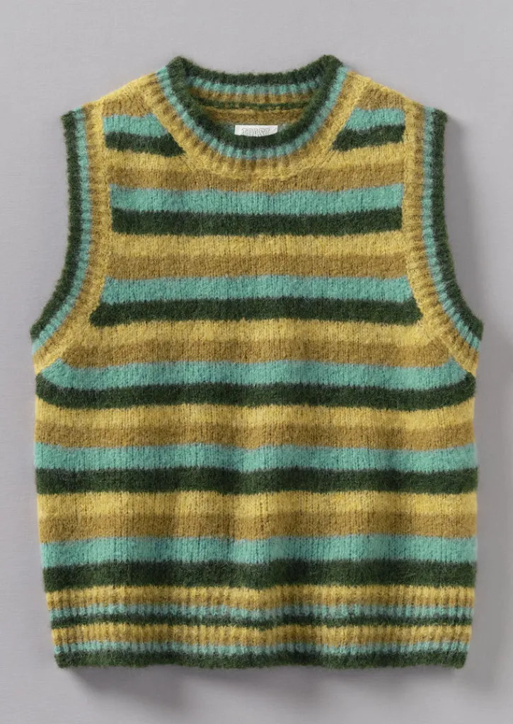 TOAST Brushed Alpaca Blend Stripe Tank-Women Knitwear
