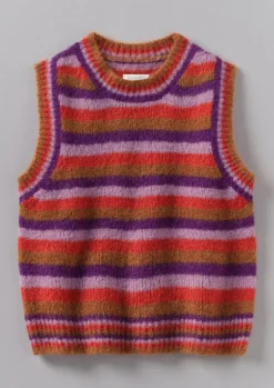 TOAST Brushed Alpaca Blend Stripe Tank-Women Knitwear