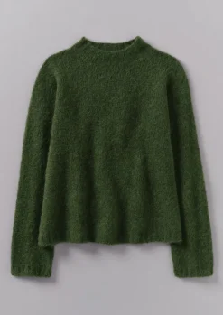 TOAST Brushed Alpaca High Neck Sweater-Women Knitwear