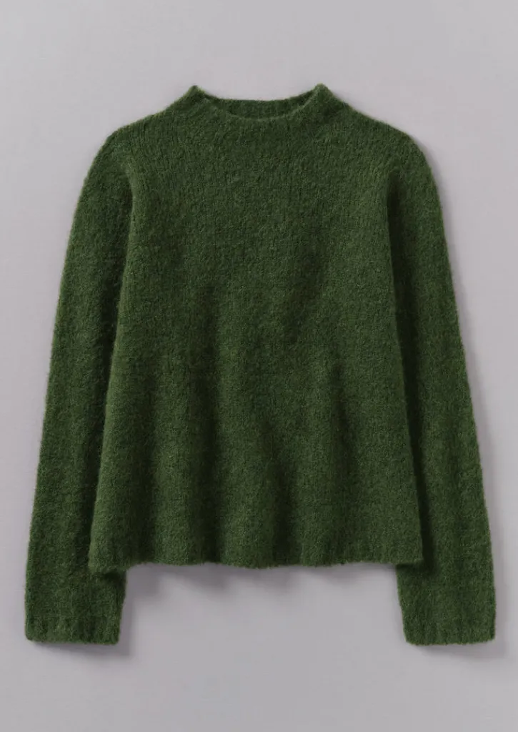 TOAST Brushed Alpaca High Neck Sweater-Women Knitwear
