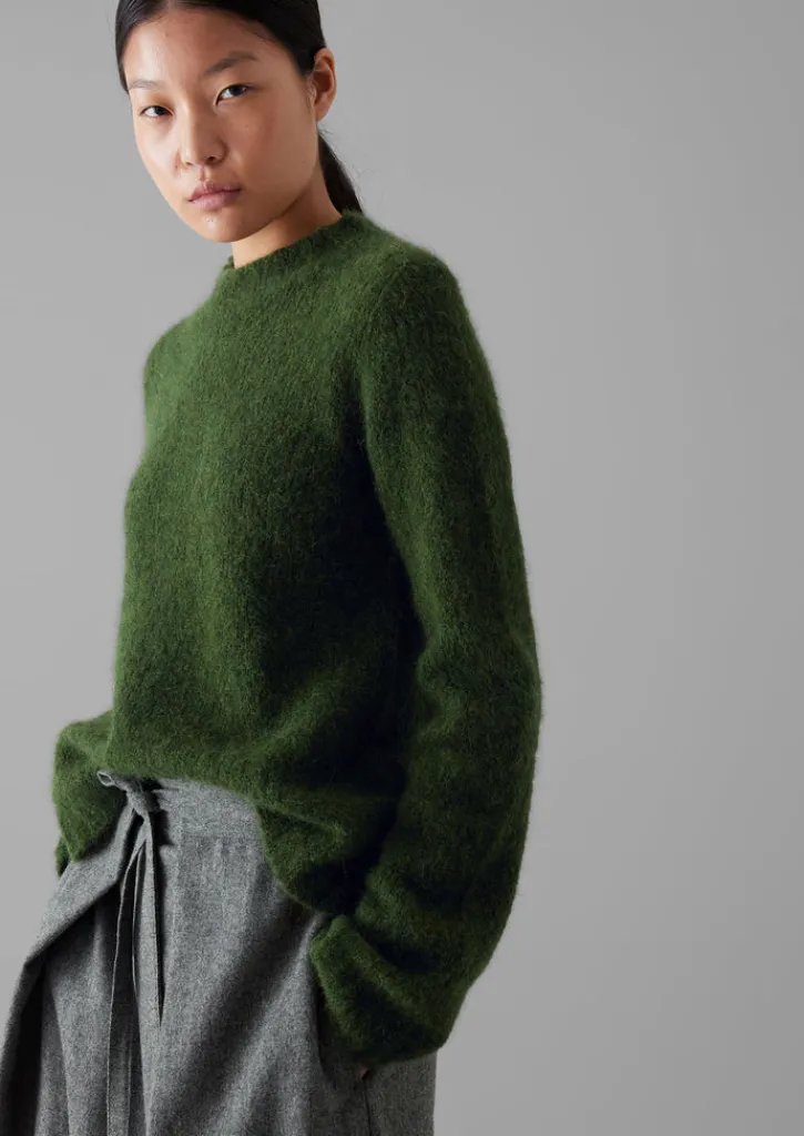 TOAST Brushed Alpaca High Neck Sweater-Women Knitwear