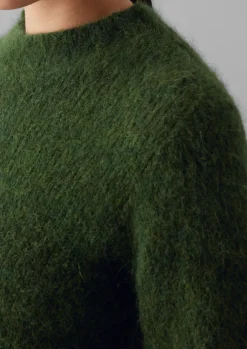 TOAST Brushed Alpaca High Neck Sweater-Women Knitwear