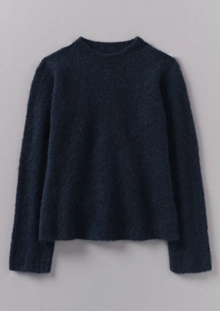 TOAST Brushed Alpaca High Neck Sweater-Women Knitwear