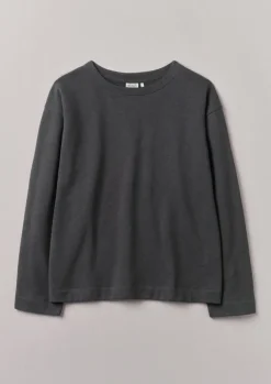 TOAST Brushed Cotton Hemp Wide Neck Sweater- Loungewear|Tops & Tees