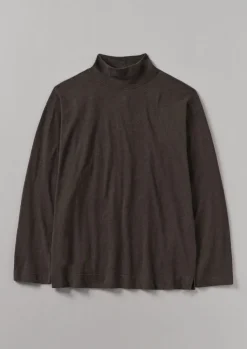 TOAST Brushed Cotton High Neck Lounge Top- Loungewear|Tops & Tees