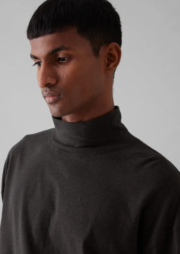 TOAST Brushed Cotton High Neck Lounge Top- Loungewear|Tops & Tees