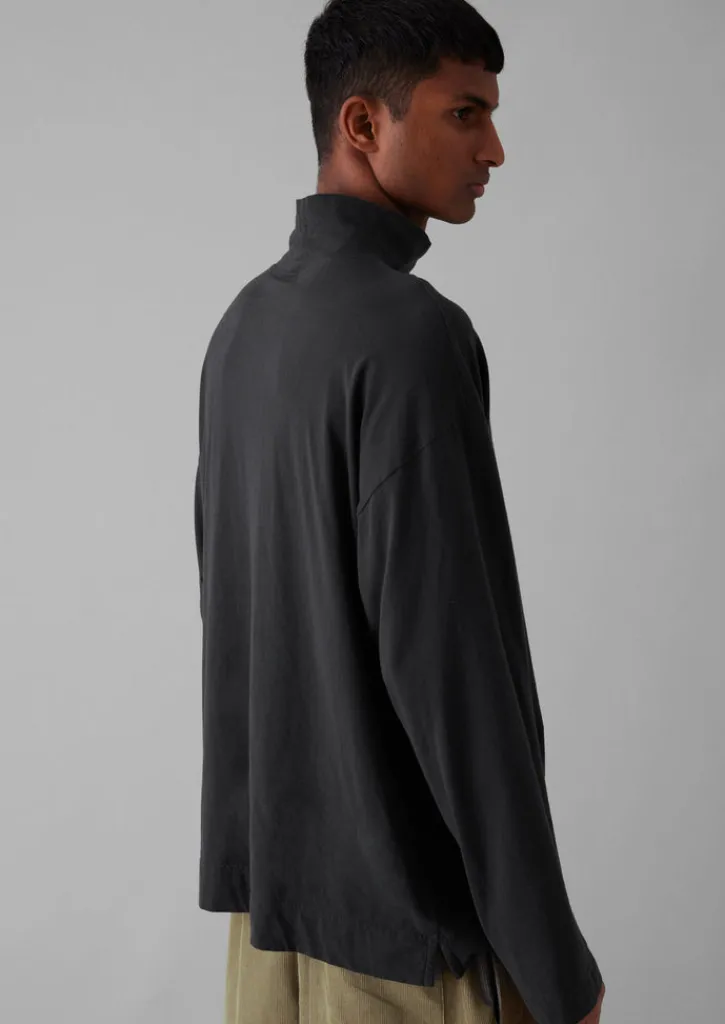 TOAST Brushed Cotton High Neck Lounge Top- Loungewear|Tops & Tees