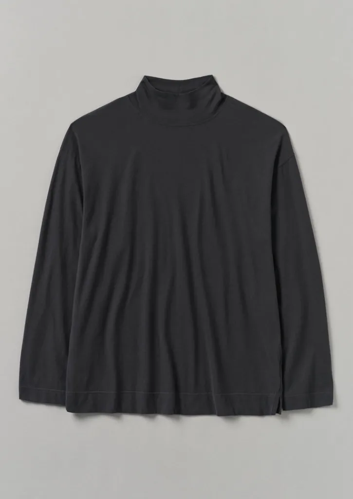 TOAST Brushed Cotton High Neck Lounge Top- Loungewear|Tops & Tees