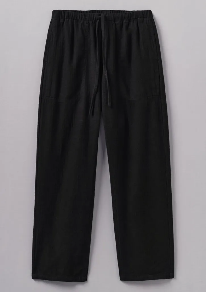 TOAST Brushed Cotton Linen Herringbone Trousers-Women Linen|Loungewear