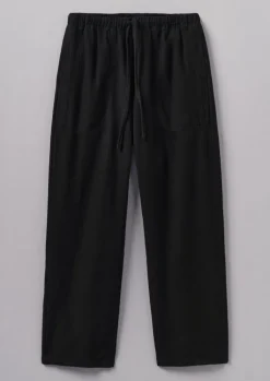 TOAST Brushed Cotton Linen Herringbone Trousers-Women Linen|Loungewear
