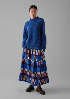 TOAST Button Shoulder Marled Donegal Wool Sweater-Women Knitwear