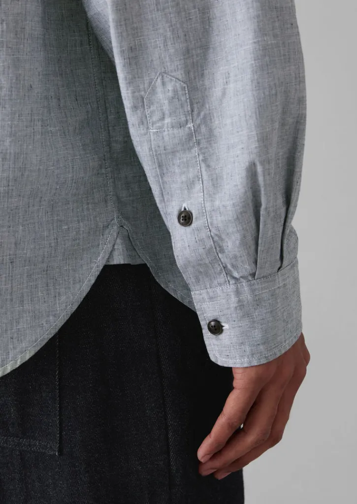 TOAST Chambray Cotton Linen Shirt- Linen|Workwear