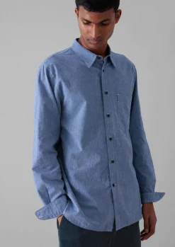 TOAST Chambray Cotton Linen Shirt- Linen|Workwear