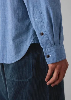 TOAST Chambray Cotton Linen Shirt- Linen|Workwear