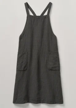 TOAST Check Linen Crossback Pinafore Apron- Aprons & Tea Towels