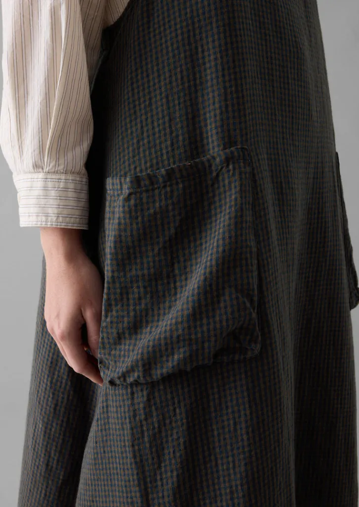TOAST Check Linen Crossback Pinafore Apron- Aprons & Tea Towels